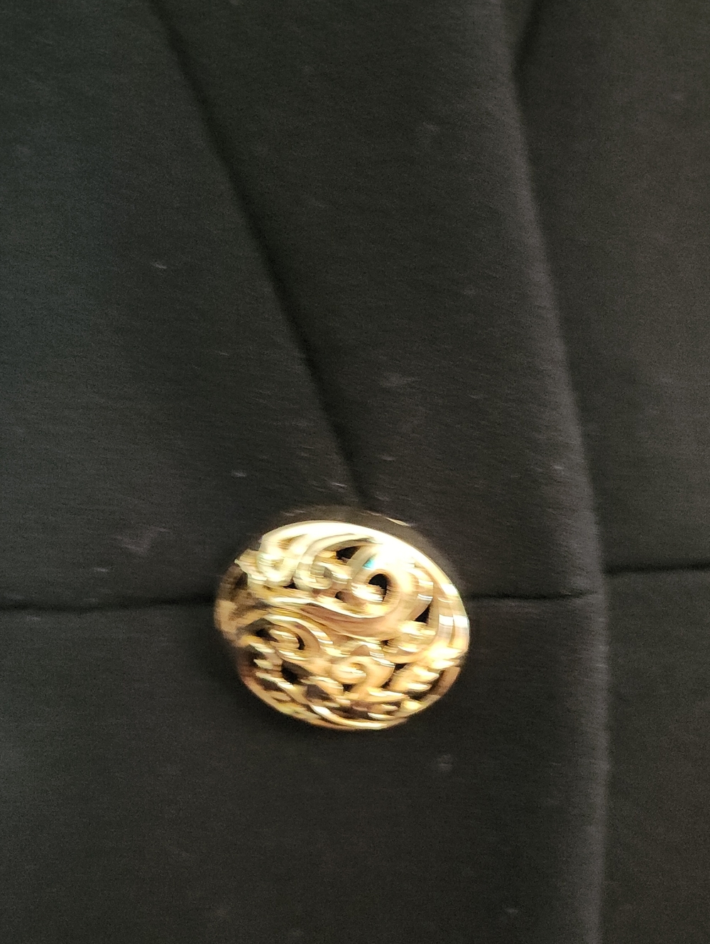 Chico's Black Long Blazer with Gold Embellished Cuffs - Picture 8 of 10